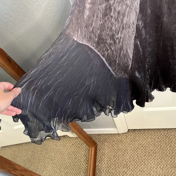 Komarov silky gauze ombre ankle length dress size XL - Picture 7 of 11